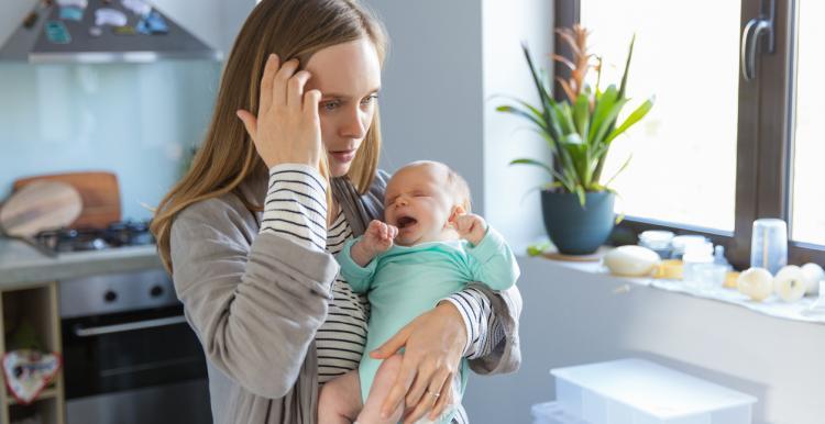 woman with baby