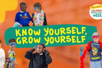 A promotional graphic for Place2Be's Children's Mental Health Week features a cartoon illustration of the Super Mario character Bowser.  The text reads "Place2Be's CHILDREN'S MENTAL HEALTH WEEK 3-9 FEB 2025 KNOW YOURSELF, GROW YOURSELF."  Bowser is depicted with a thoughtful expression. The Place2Be logo is also visible.